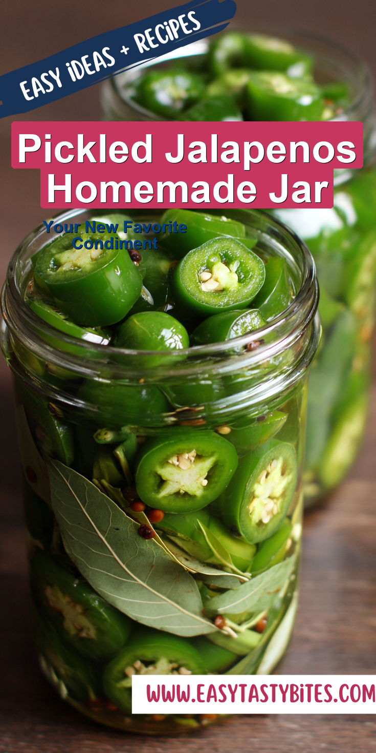 Pickled Jalapenos Homemade Jar served warm with cozy spices