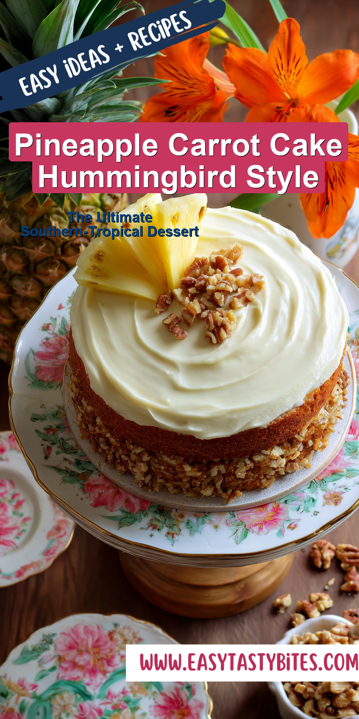 Pineapple Carrot Cake Hummingbird Style served warm with cozy spices