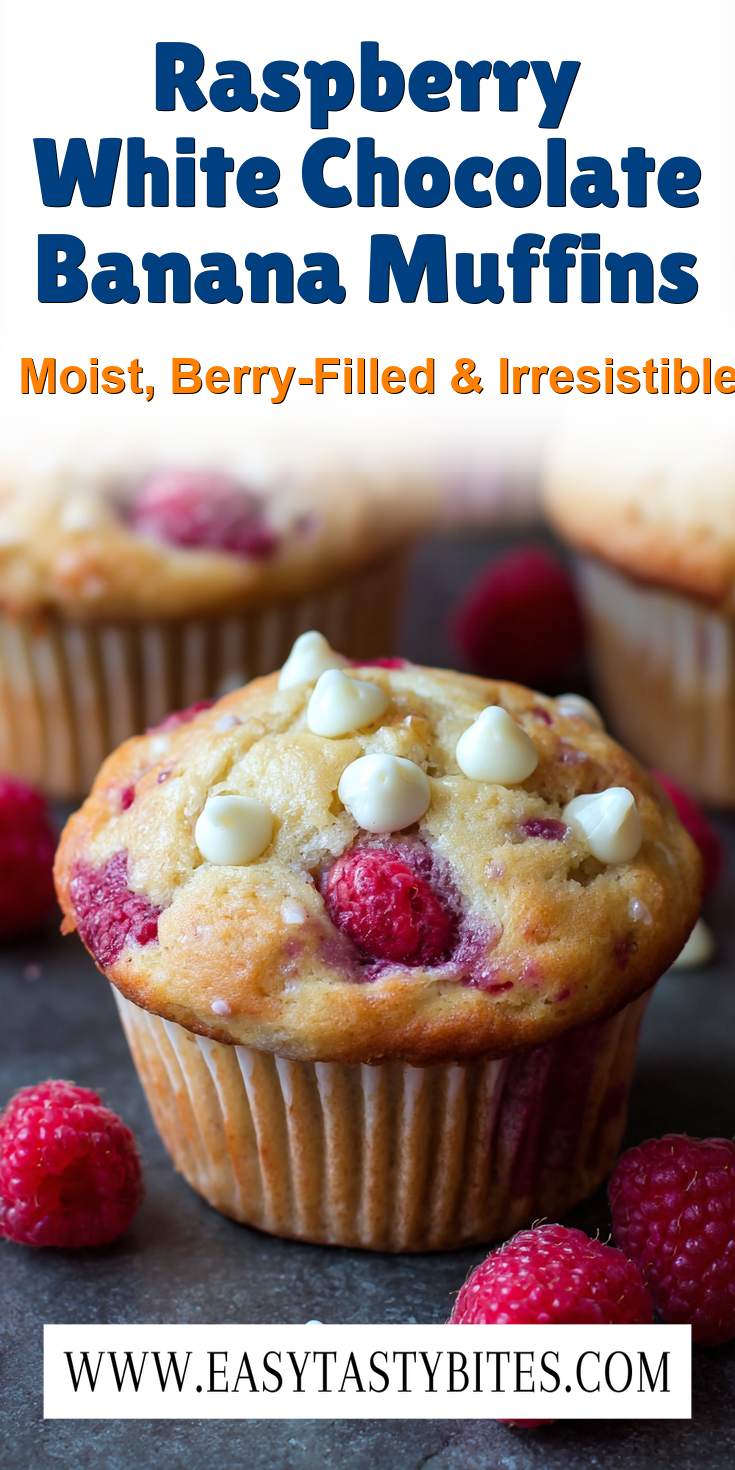Raspberry White Chocolate Banana Muffins served warm with cozy spices