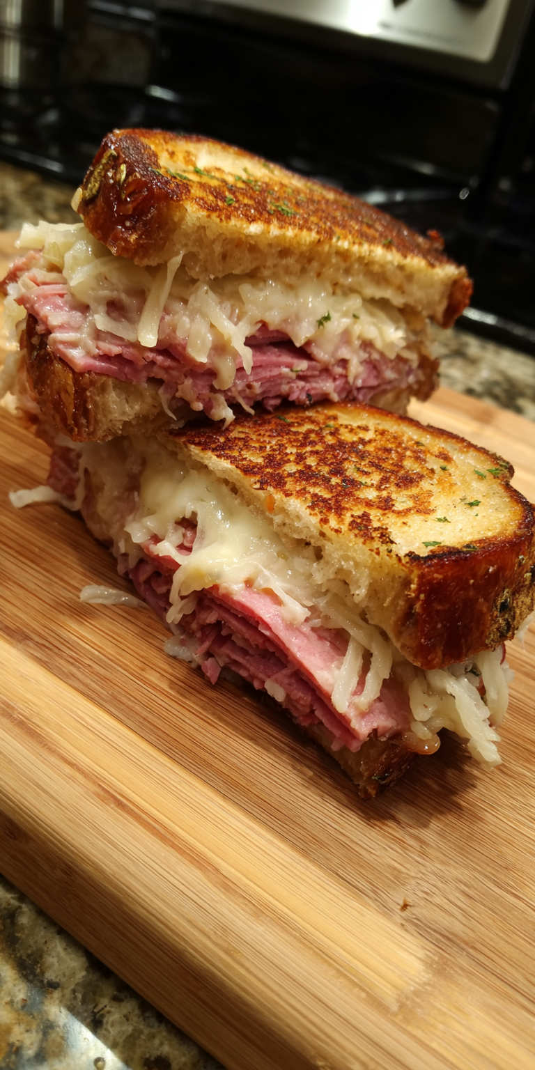 Reuben Sandwich Corned Beef Leftovers served warm with cozy spices