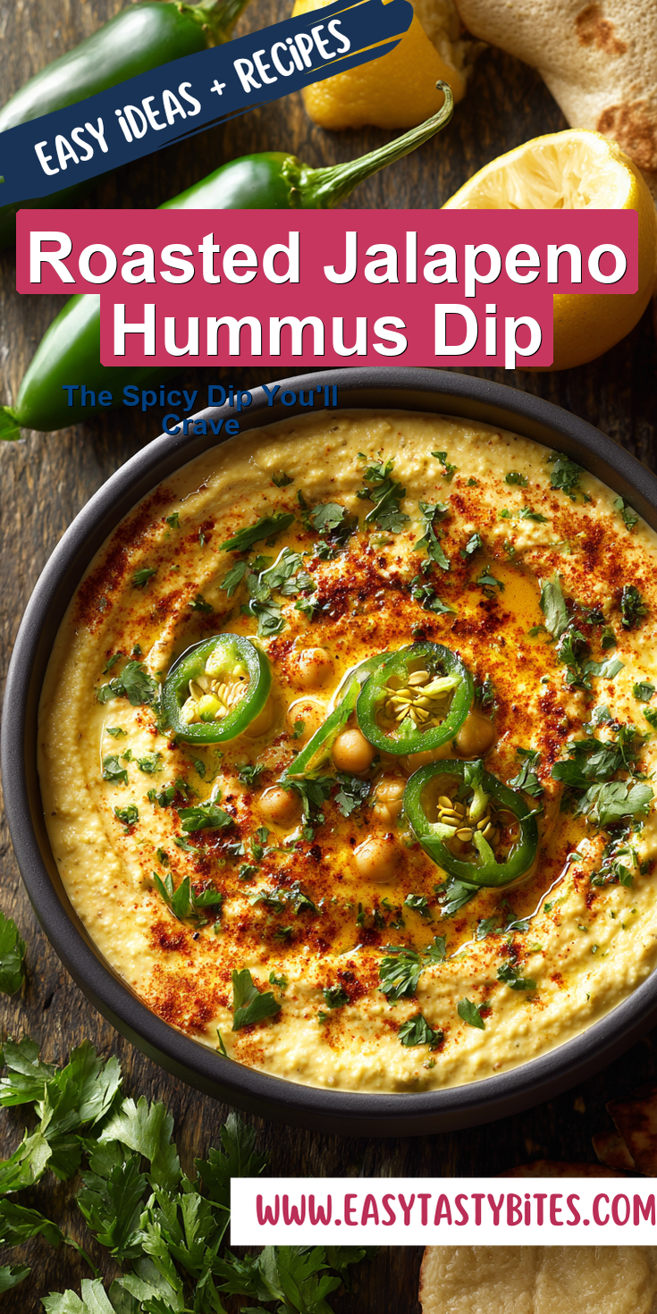 Roasted Jalapeno Hummus Dip served warm with cozy spices