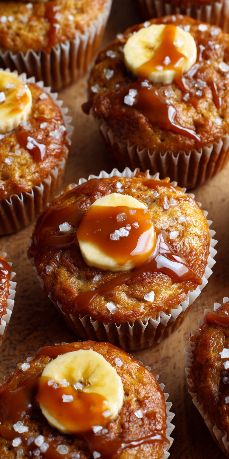 Salted Caramel Banana Muffins served warm with gentle spices and a cozy aroma
