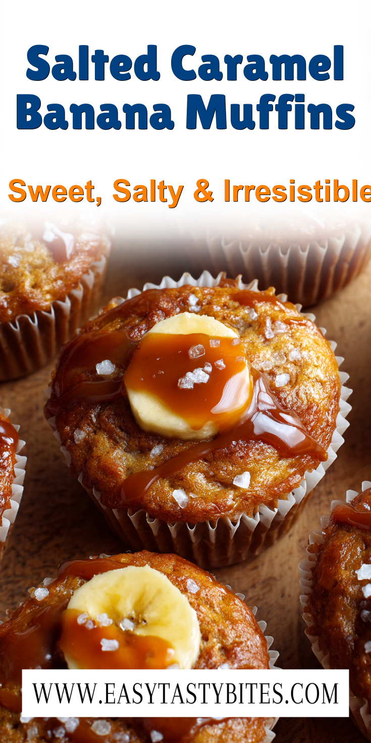 Salted Caramel Banana Muffins served warm with cozy spices