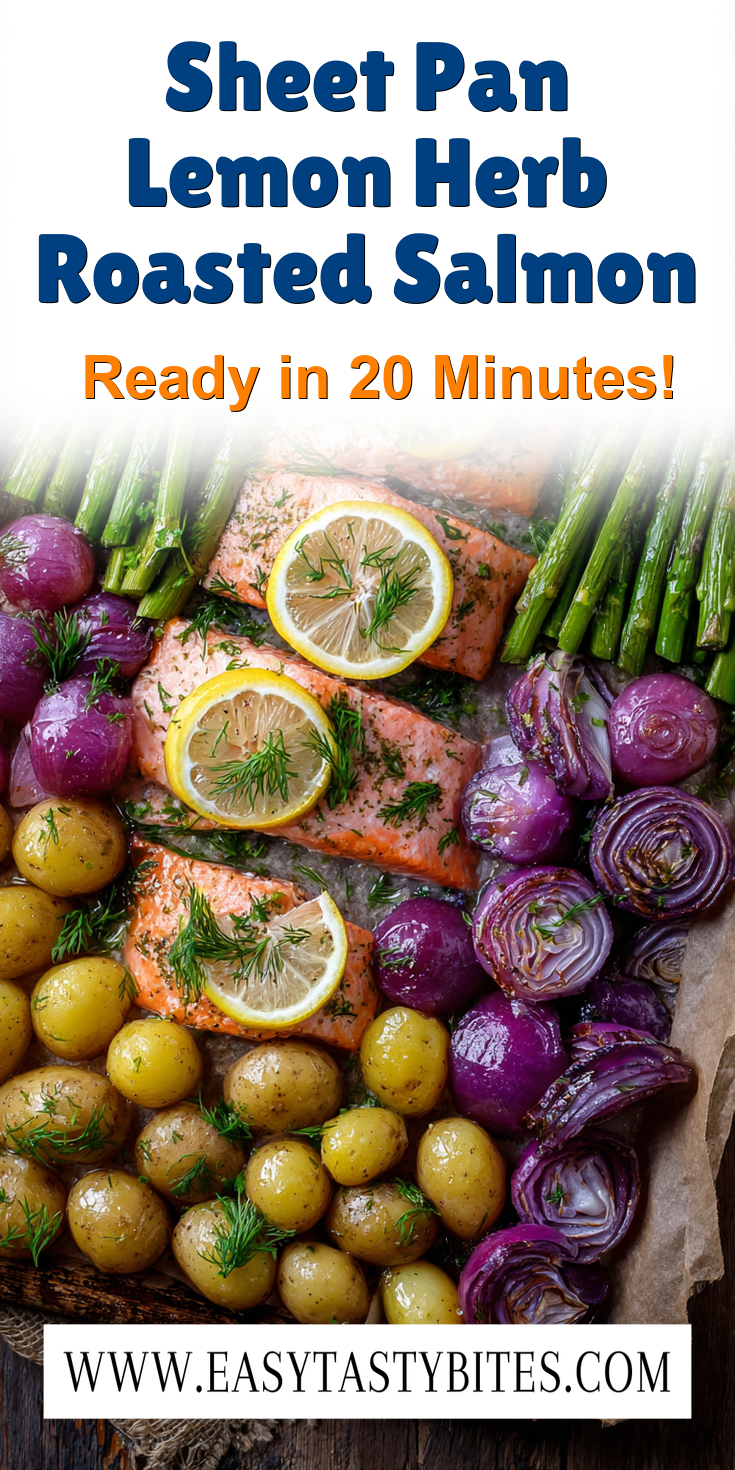 Sheet Pan Lemon Herb Roasted Salmon served warm with gentle spices and a cozy aroma