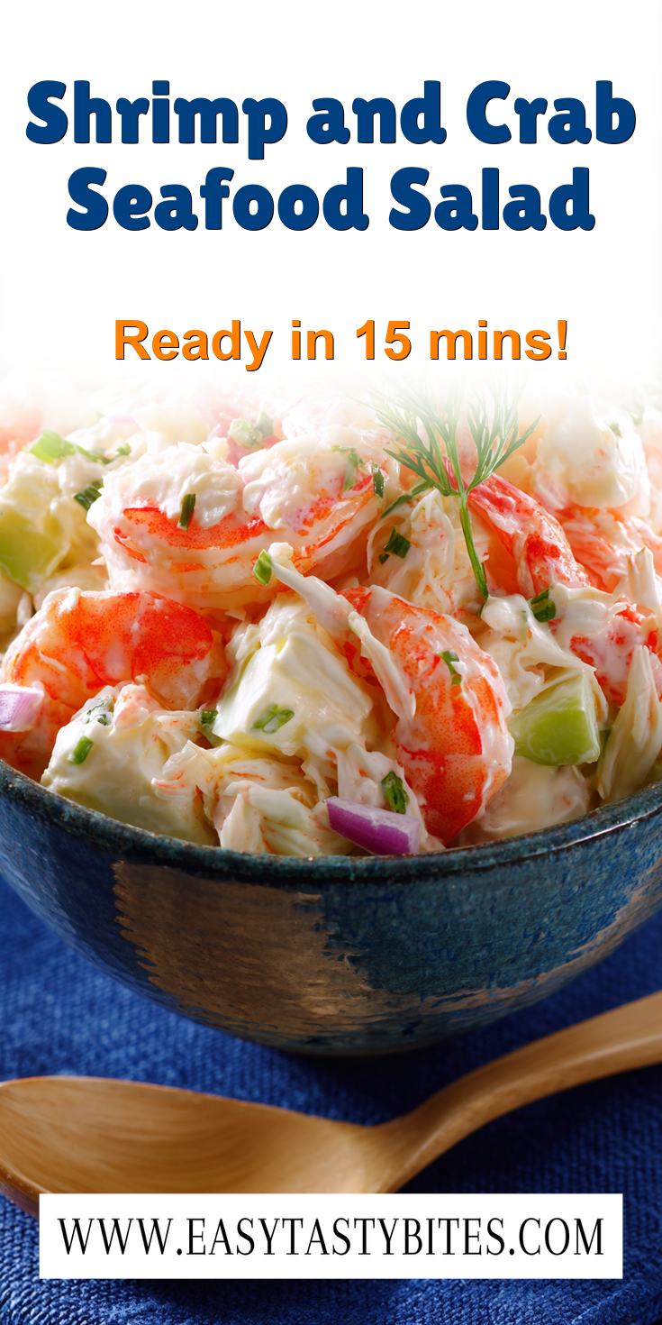 Shrimp and Crab Seafood Salad served warm with cozy spices