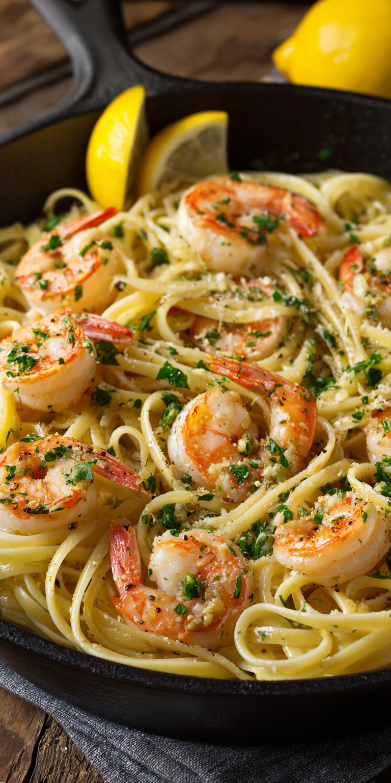 Shrimp Scampi Linguine Seafood Pasta Recipe