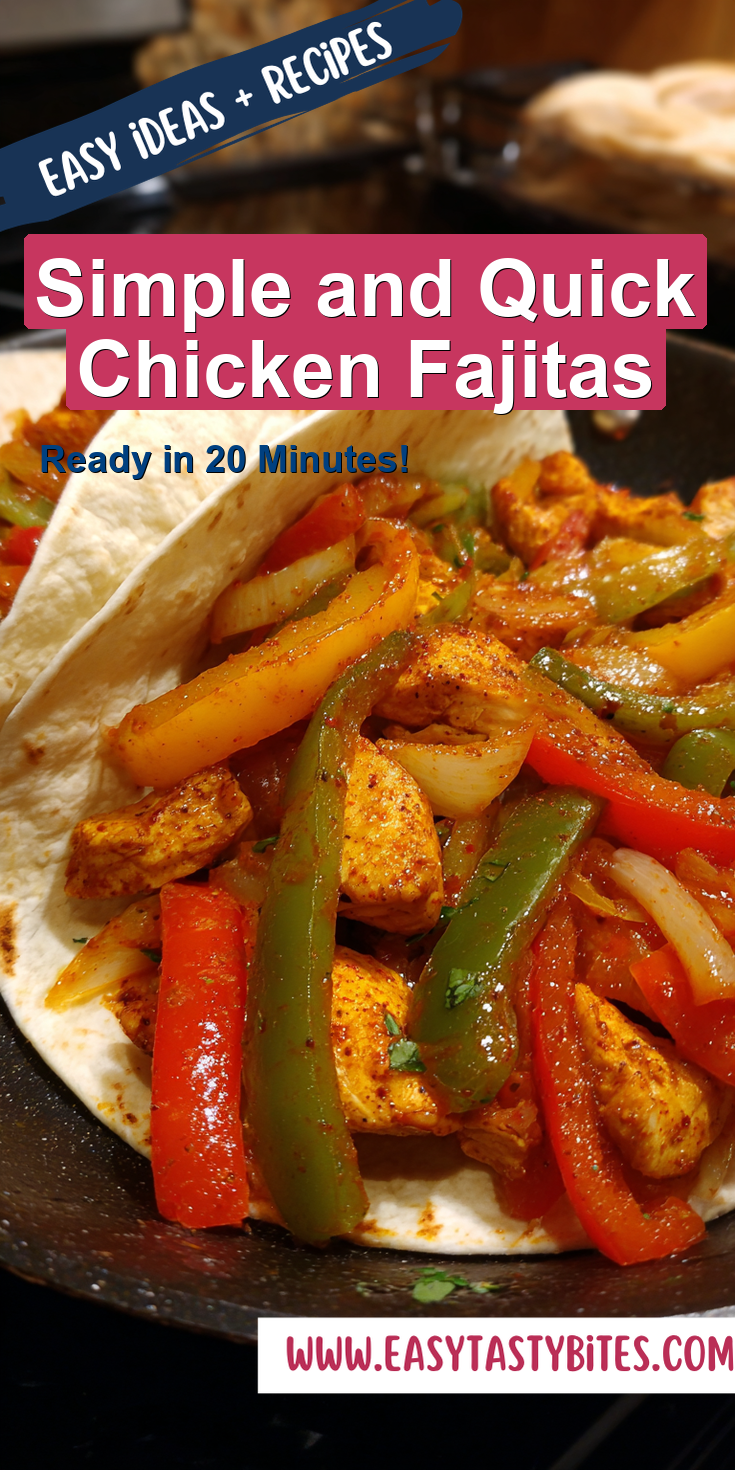 Simple and Quick Chicken Fajitas served warm with cozy spices