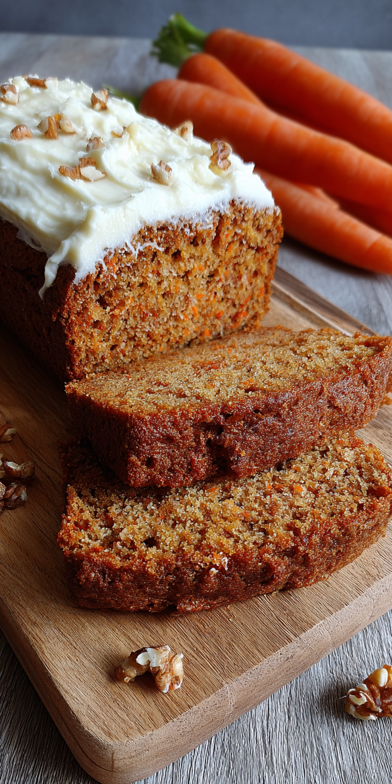Sourdough Discard Carrot Cake Recipe served warm with cozy spices