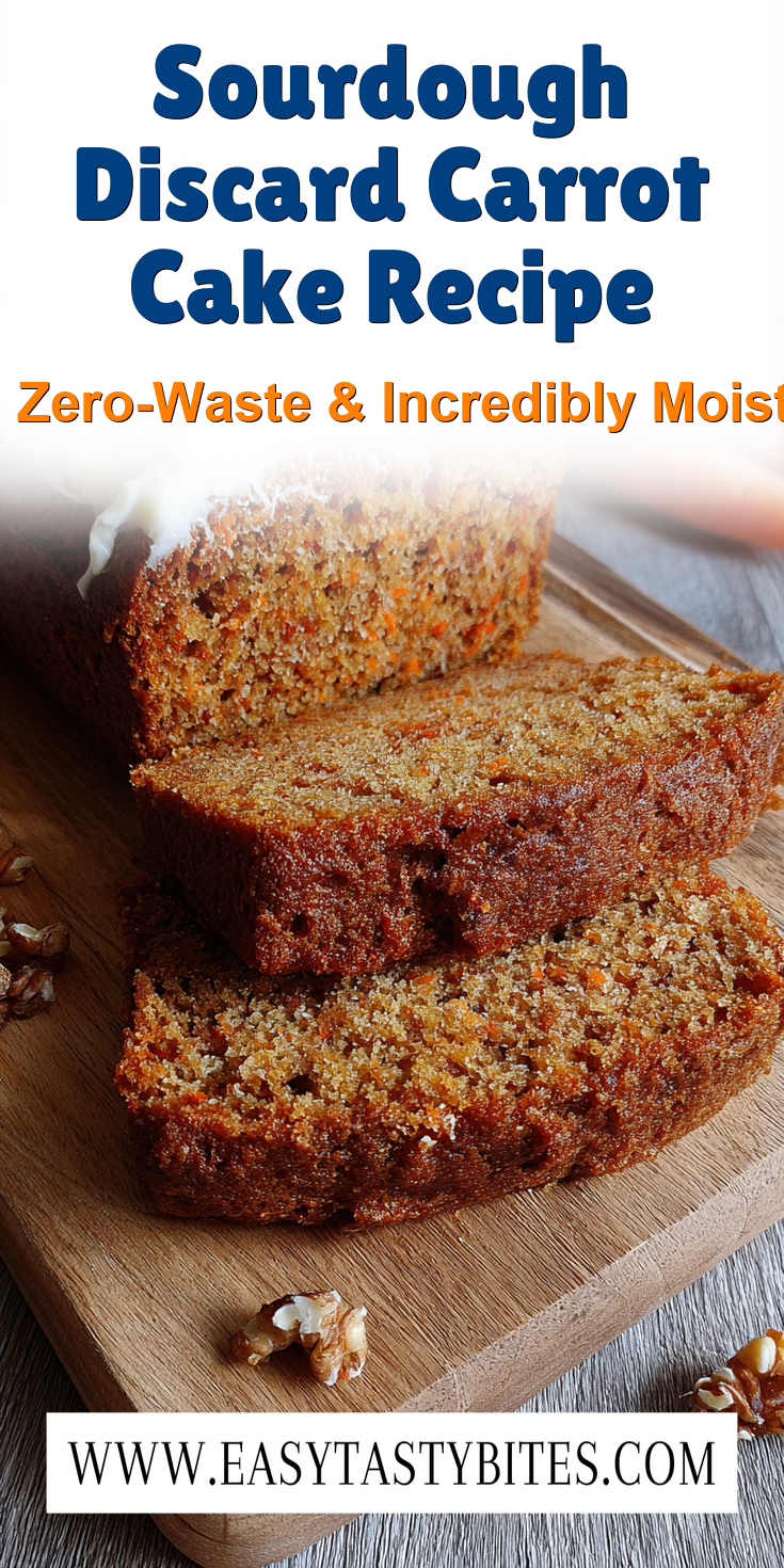 Sourdough Discard Carrot Cake Recipe served warm with cozy spices