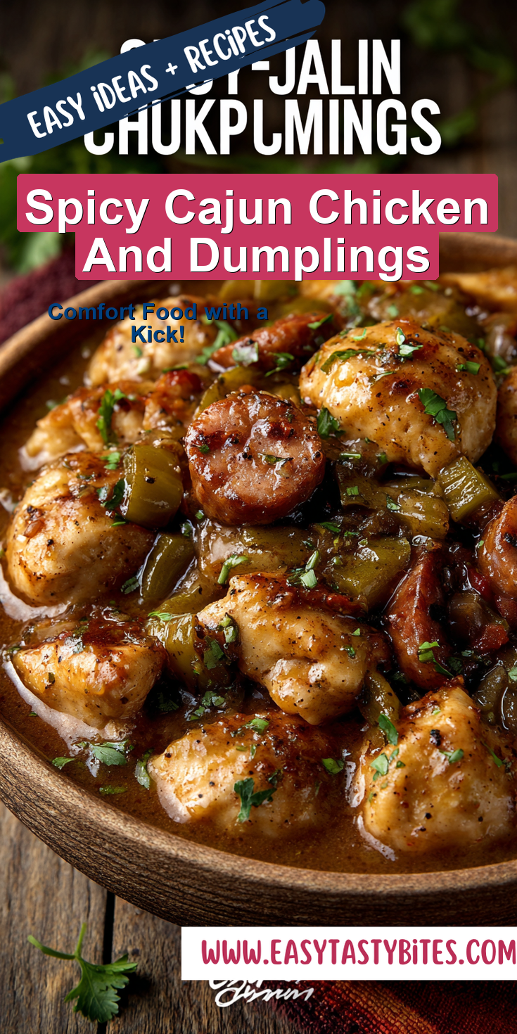 Spicy Cajun Chicken And Dumplings served warm with cozy spices