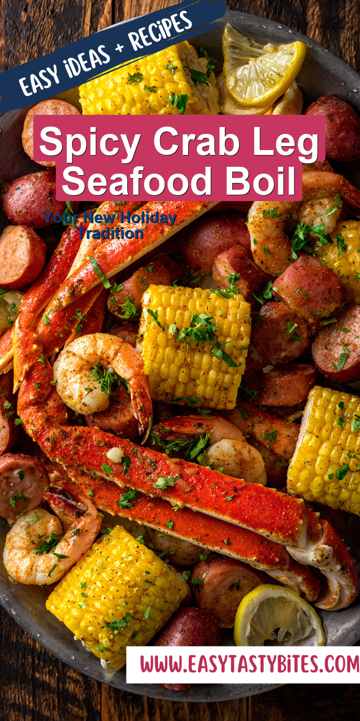 Spicy Crab Leg Seafood Boil served warm with cozy spices