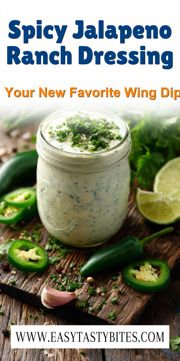 Spicy Jalapeno Ranch Dressing served warm with gentle spices and a cozy aroma