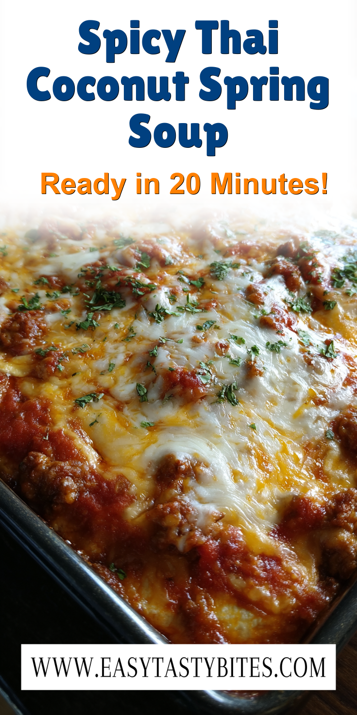 Spicy Thai Coconut Spring Soup served warm with cozy spices