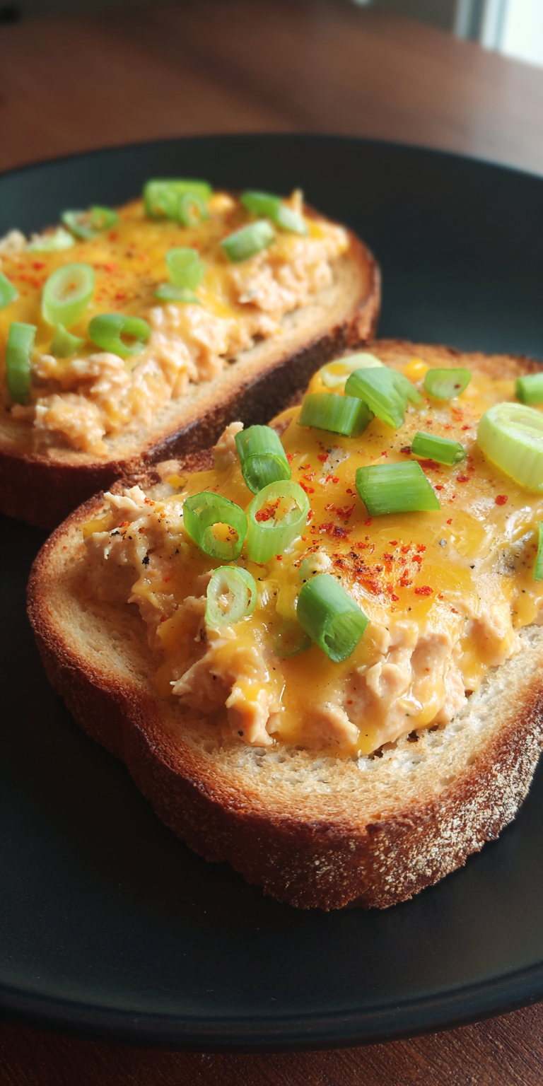 Spicy Tuna Melt High Protein Lunch served warm with cozy spices