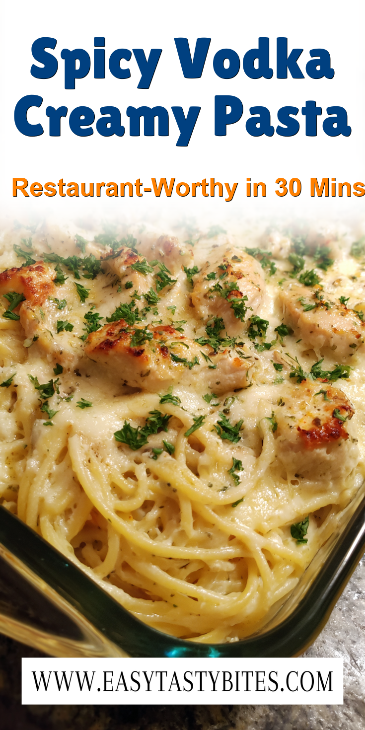 Spicy Vodka Creamy Pasta served warm with cozy spices