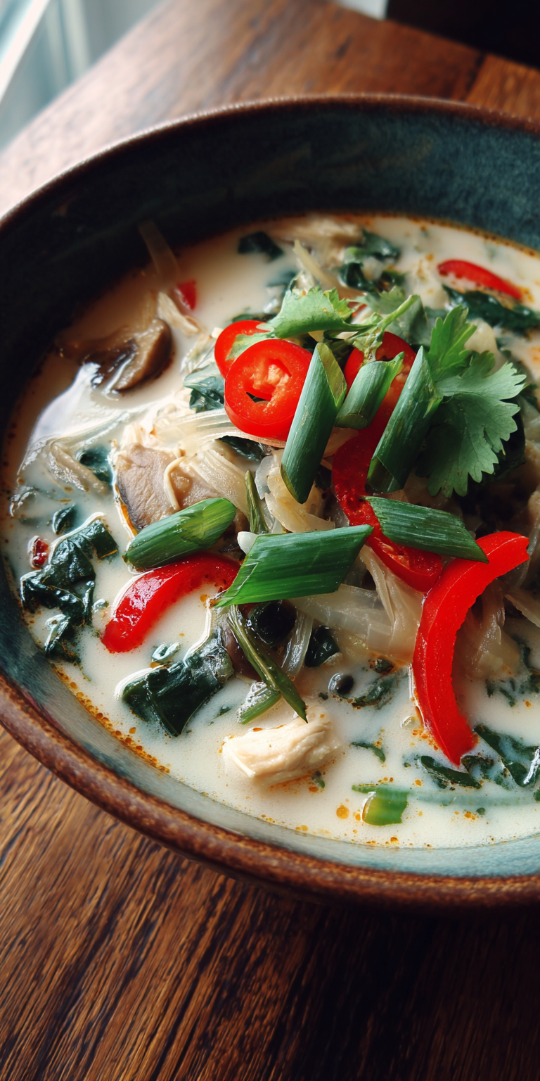 Spring Onion and Potato Soup served warm with cozy spices