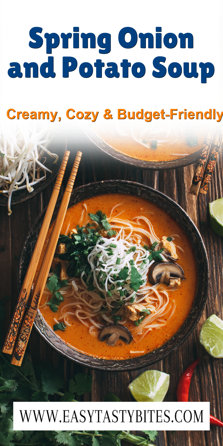 Spring Onion and Potato Soup served warm with cozy spices