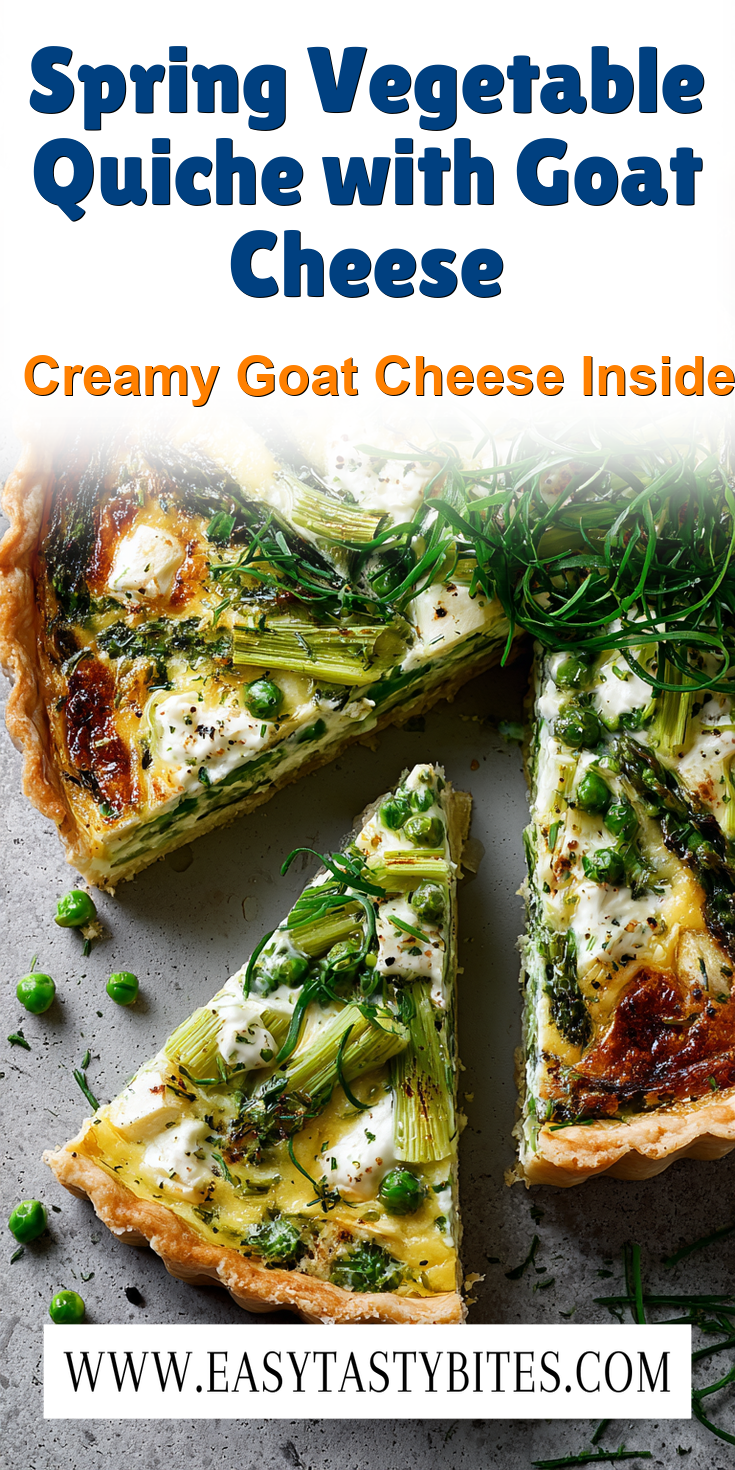 Spring Vegetable Quiche with Goat Cheese served warm with cozy spices
