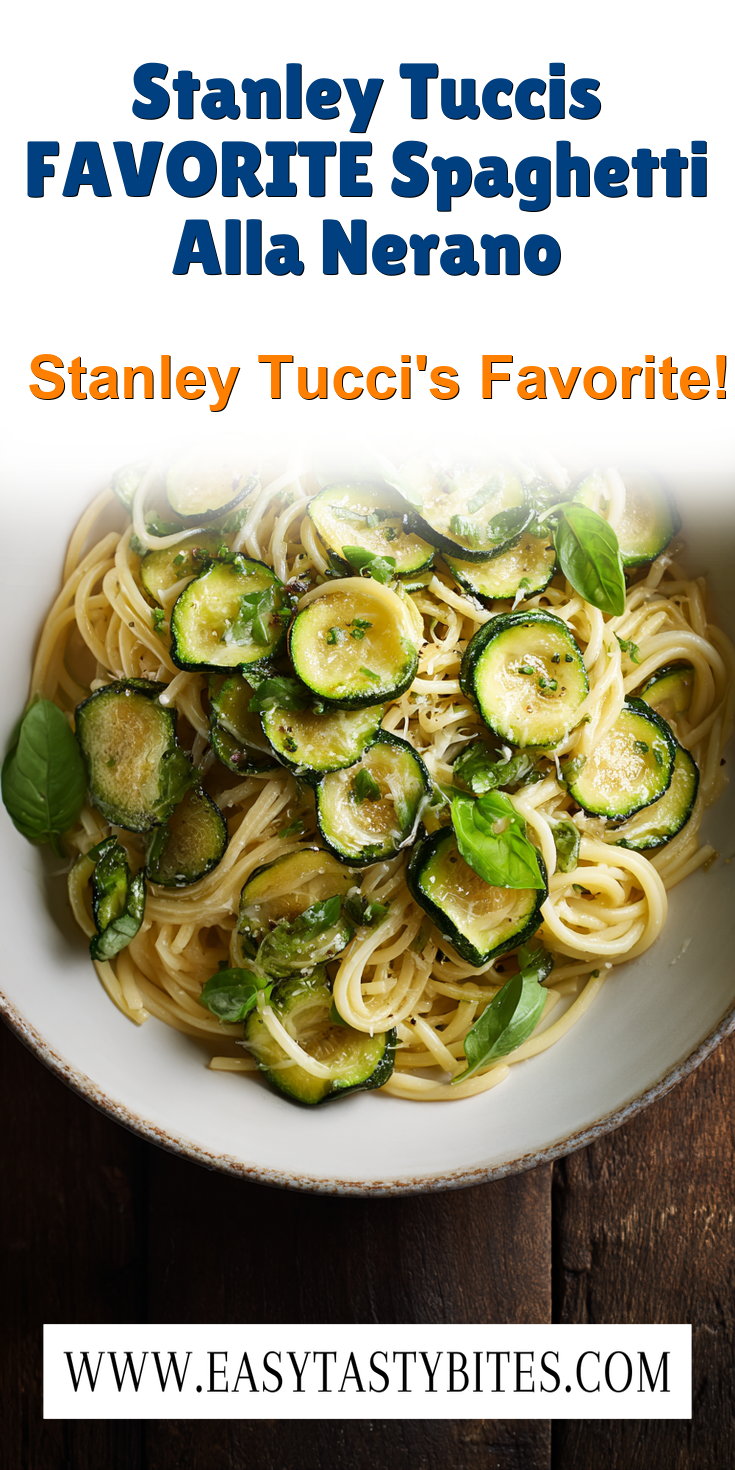 Stanley Tuccis FAVORITE Spaghetti Alla Nerano served warm with cozy spices
