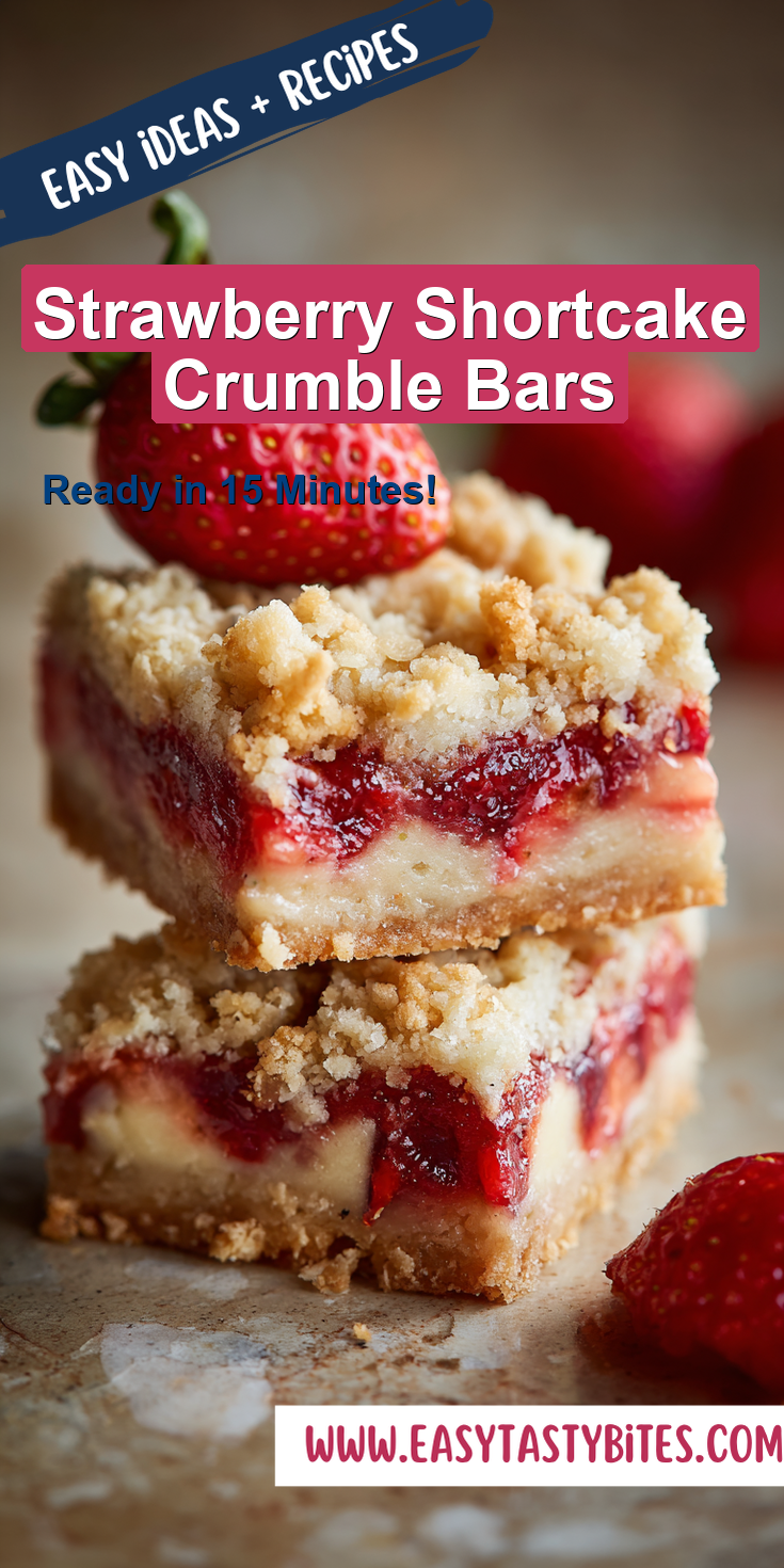 Strawberry Shortcake Crumble Bars served warm with cozy spices