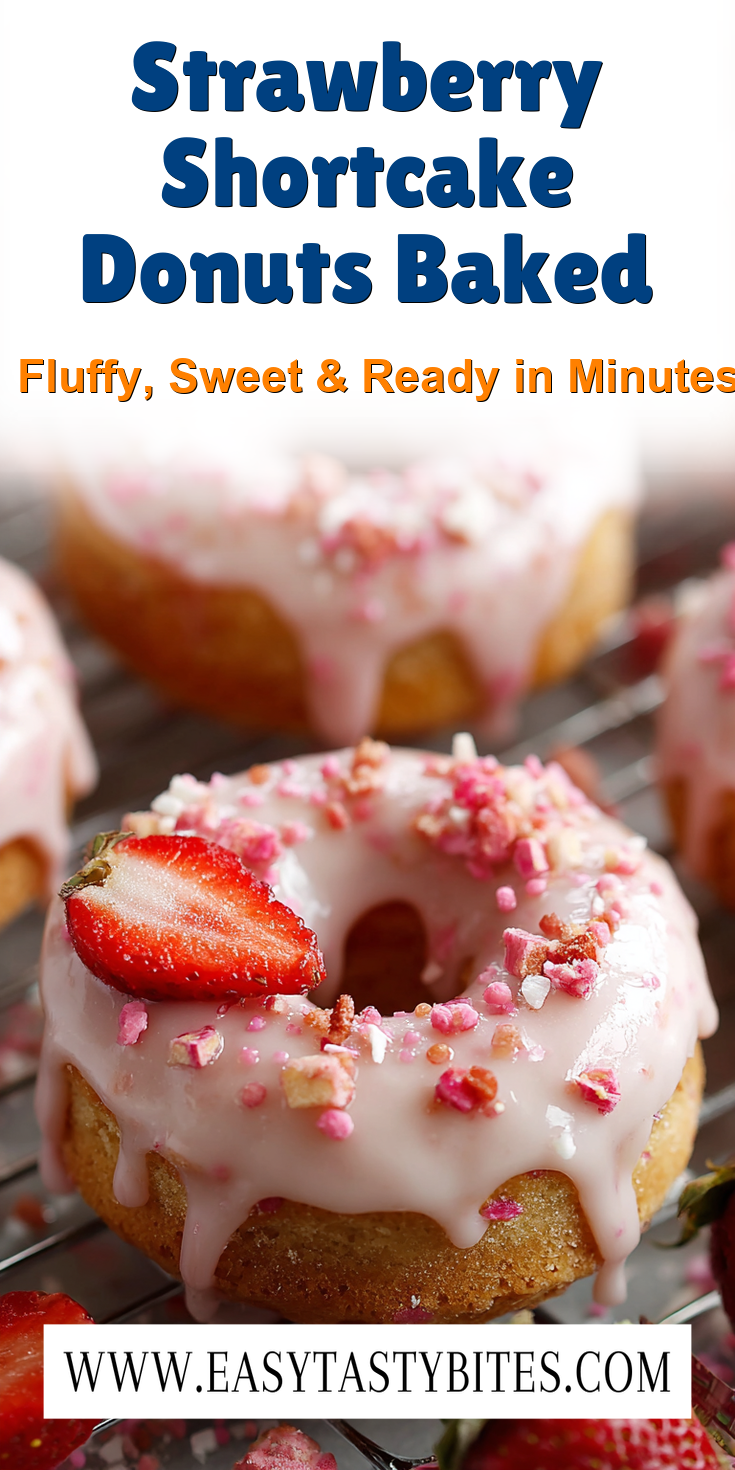 Strawberry Shortcake Donuts Baked served warm with cozy spices