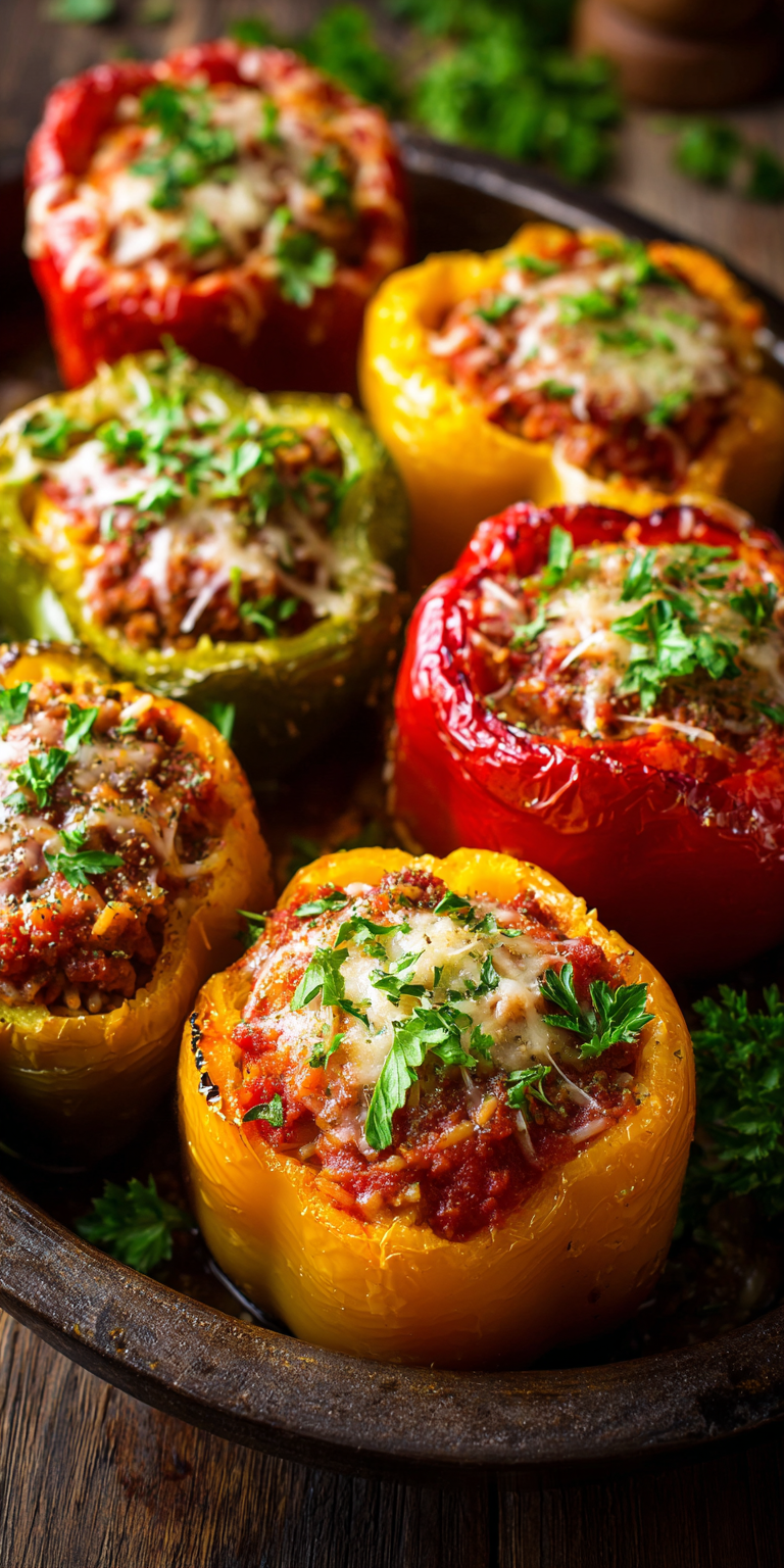Stuffed Bell Peppers Simple Recipe served warm with cozy spices
