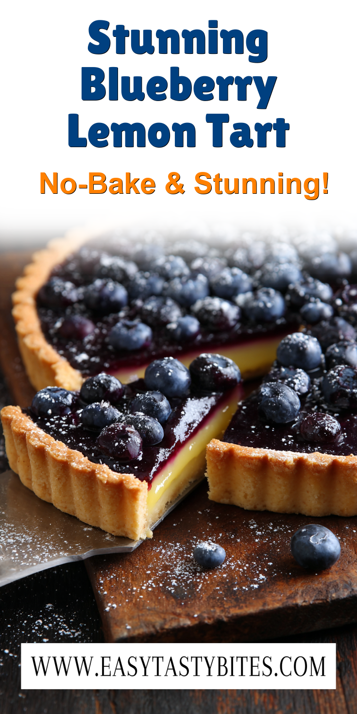 Stunning Blueberry Lemon Tart served warm with cozy spices