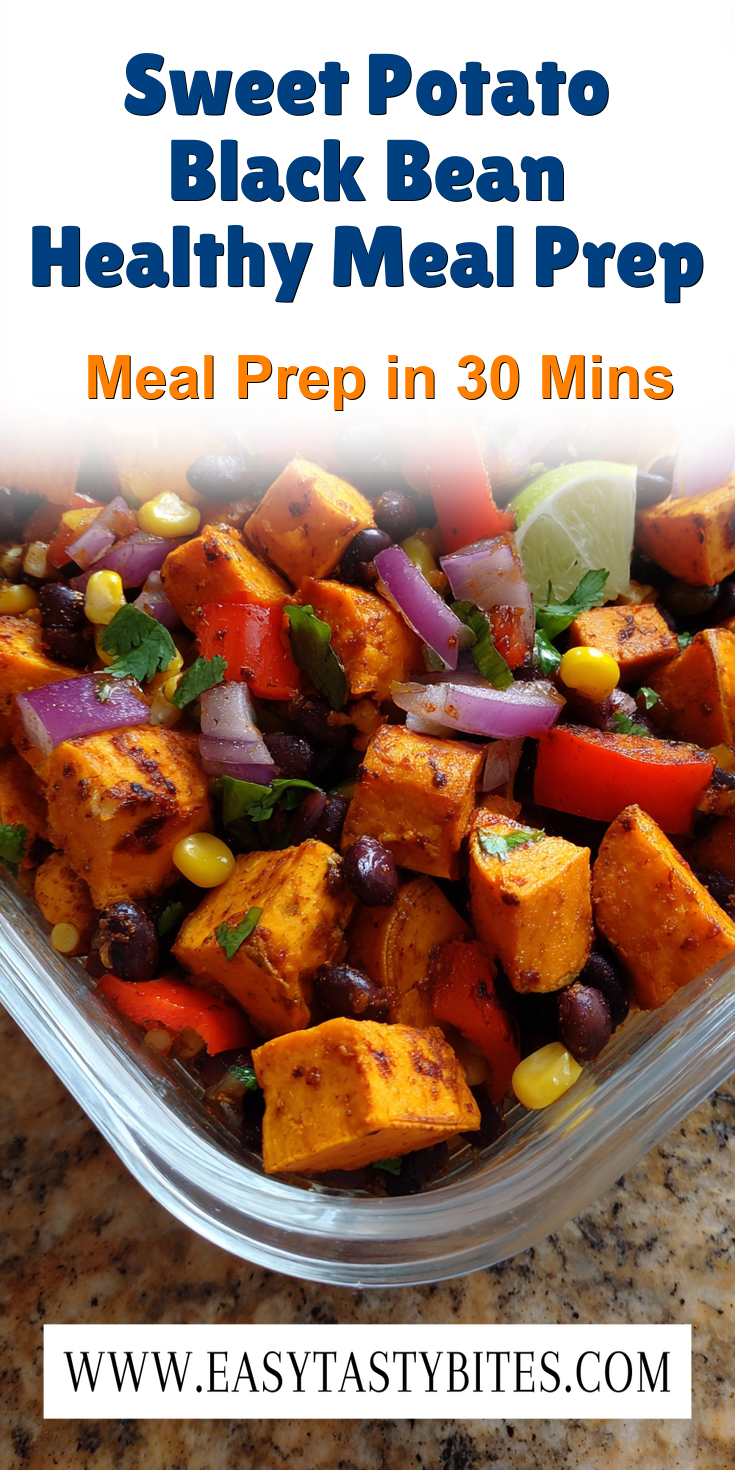 Sweet Potato Black Bean Healthy Meal Prep served warm with cozy spices
