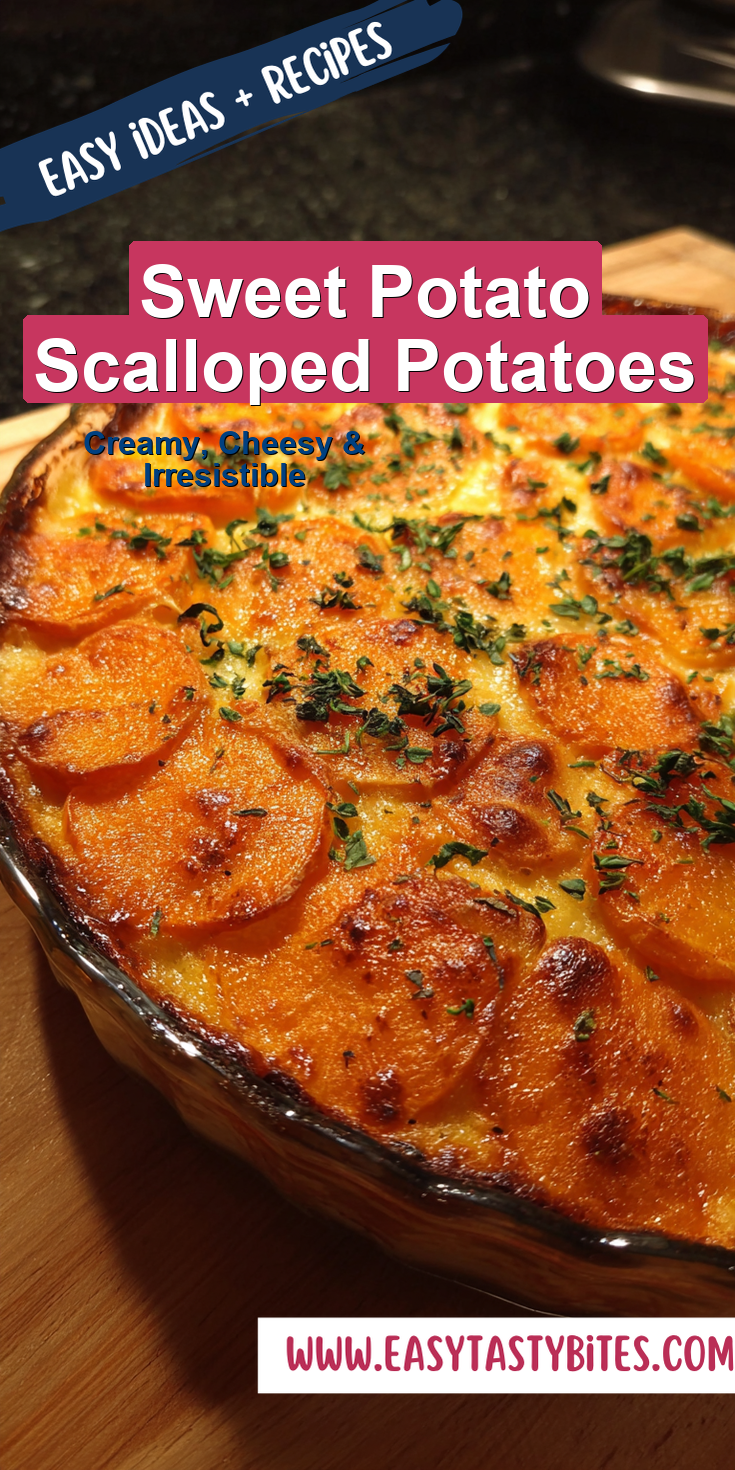 Sweet Potato Scalloped Potatoes served warm with cozy spices