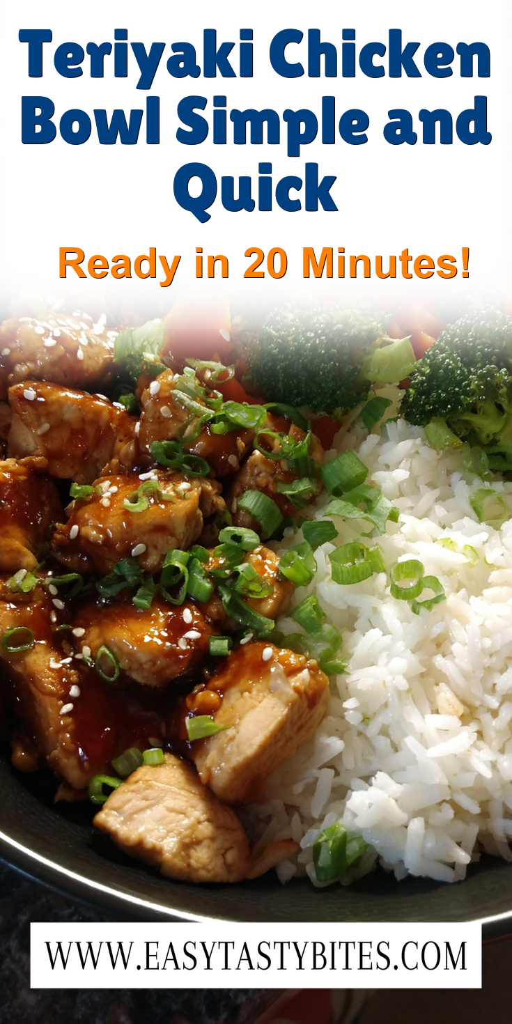 Teriyaki Chicken Bowl Simple and Quick served warm with cozy spices