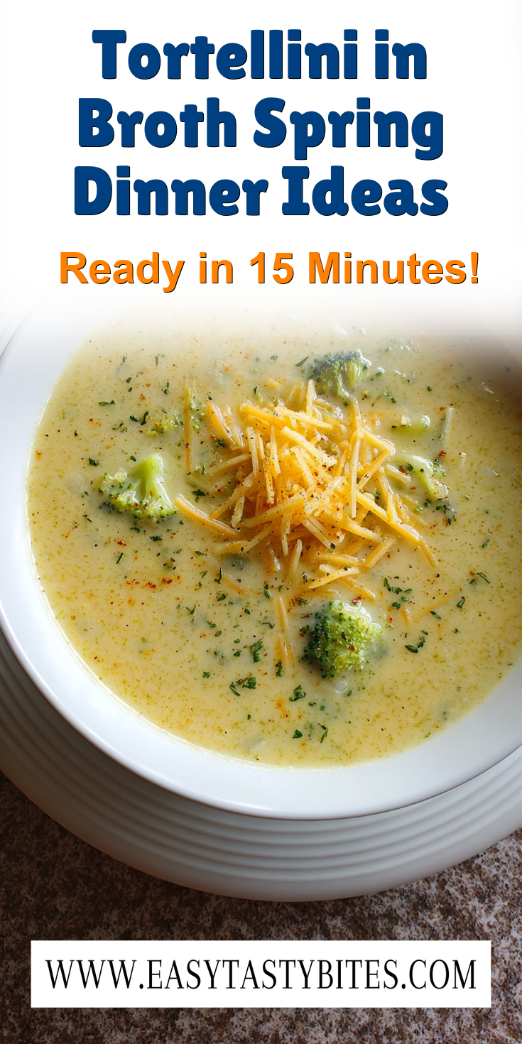 Tortellini in Broth Spring Dinner Ideas served warm with cozy spices