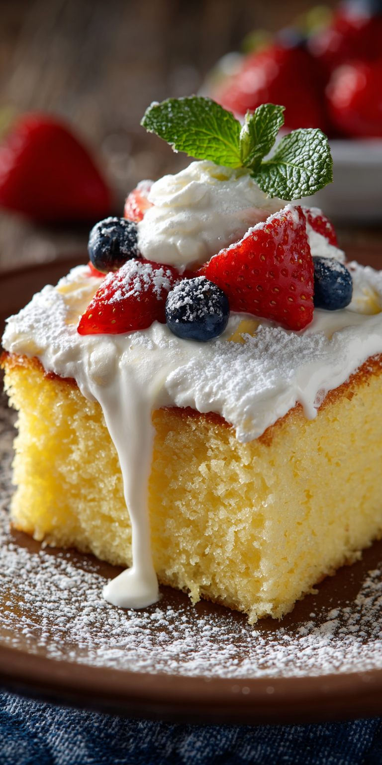 Tres Leches Cake Authentic Dessert served warm with cozy spices