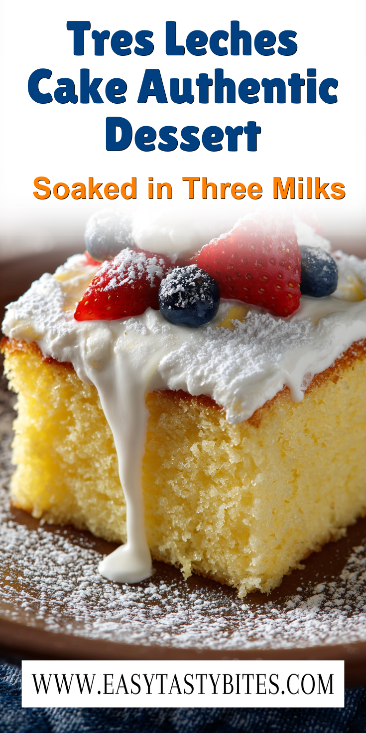 Tres Leches Cake Authentic Dessert served warm with cozy spices