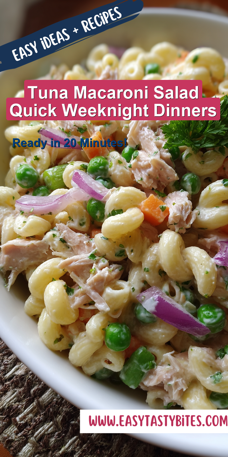 Tuna Macaroni Salad Quick Weeknight Dinners served warm with cozy spices