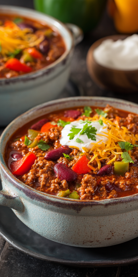 Turkey Chili Healthy High Protein Meals served warm with cozy spices