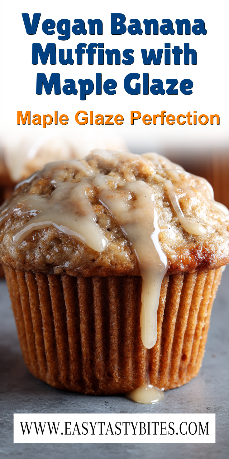 Vegan Banana Muffins with Maple Glaze served warm with gentle spices and a cozy aroma