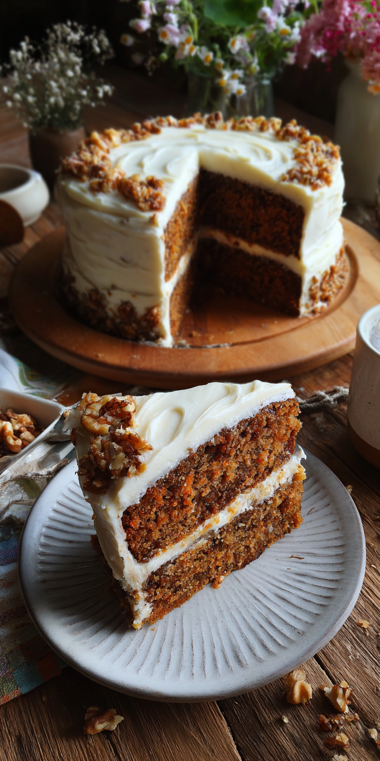 Vegan Carrot Cake with Cashew Frosting Recipe