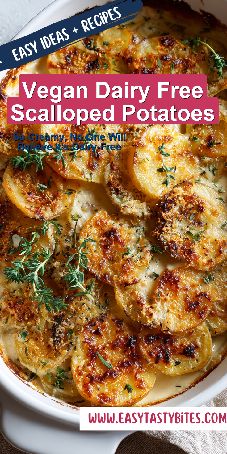 Vegan Dairy Free Scalloped Potatoes served warm with cozy spices