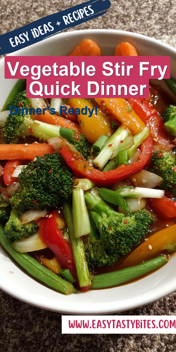 Vegetable Stir Fry Quick Dinner served warm with cozy spices