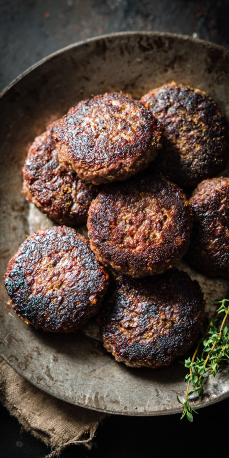 Venison Sausage Breakfast Patties served warm with cozy spices
