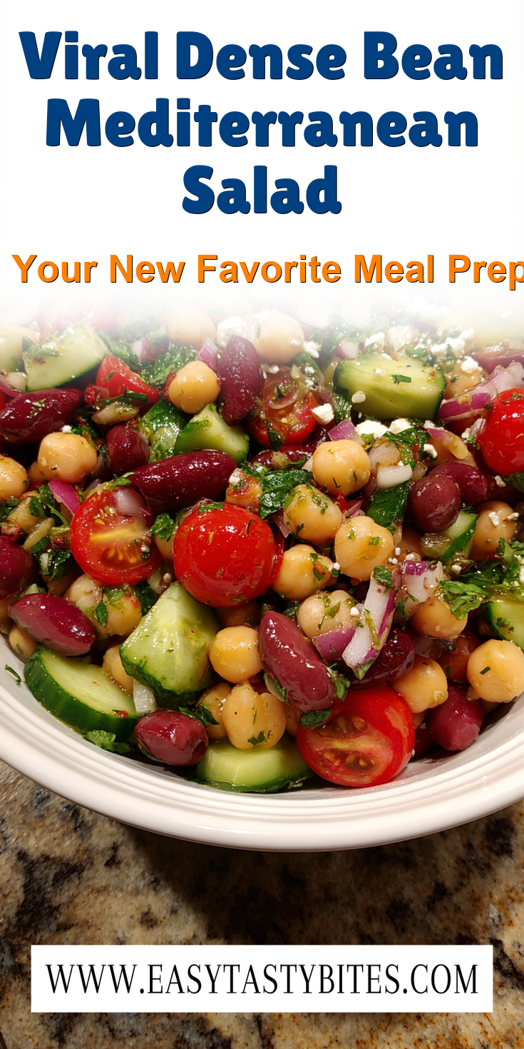Viral Dense Bean Mediterranean Salad served warm with cozy spices