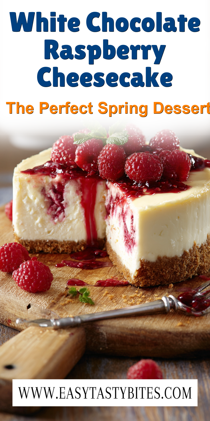 White Chocolate Raspberry Cheesecake served warm with cozy spices