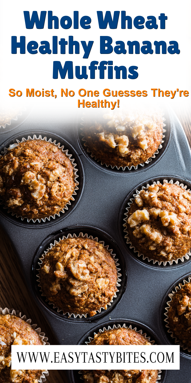 Whole Wheat Healthy Banana Muffins served warm with cozy spices