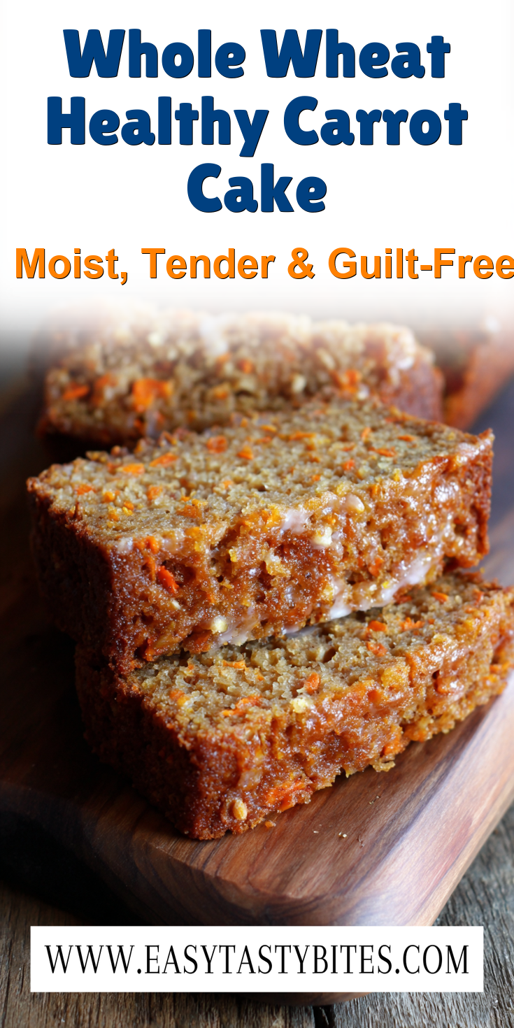 Whole Wheat Healthy Carrot Cake served warm with cozy spices