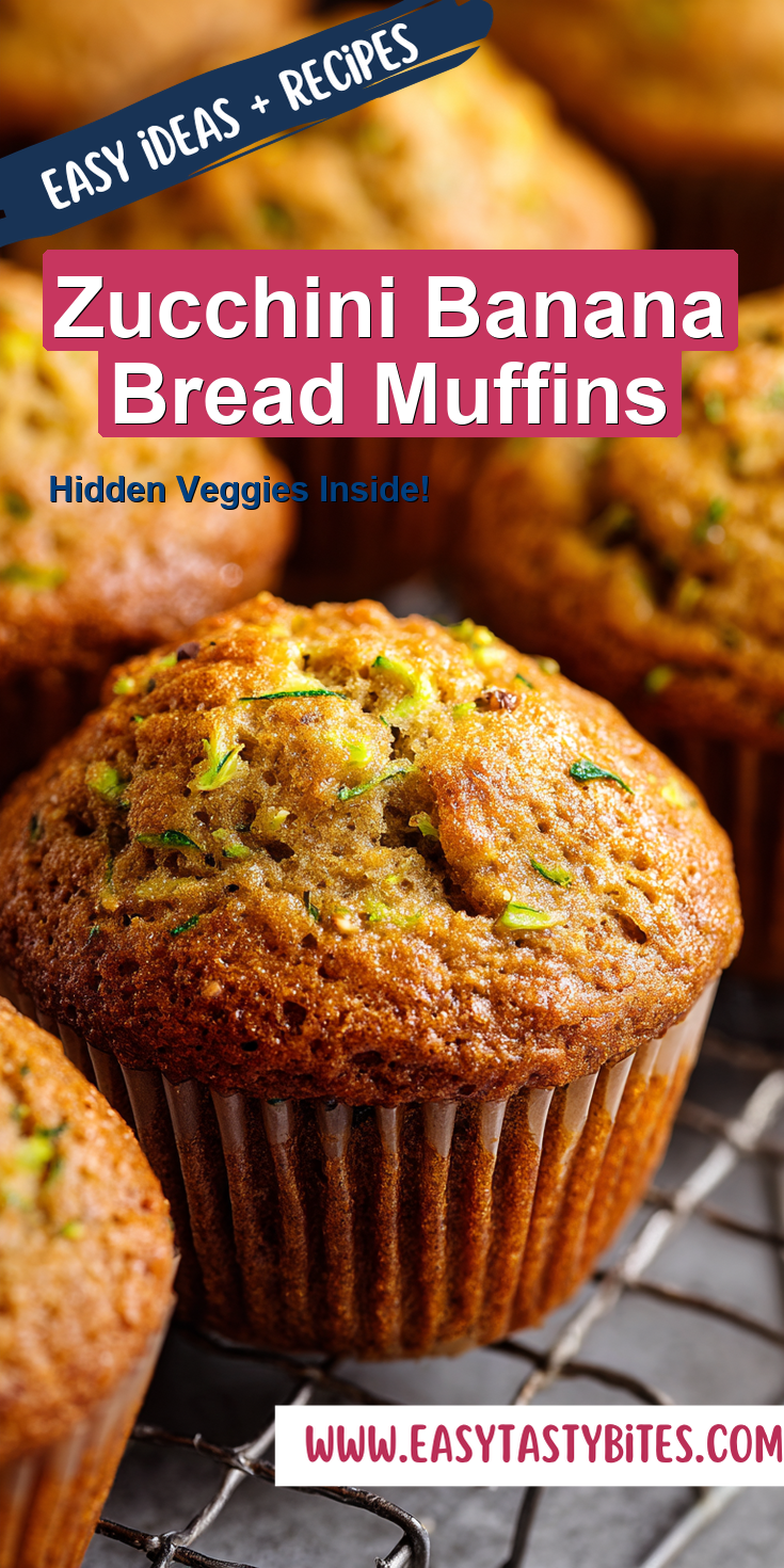 Zucchini Banana Bread Muffins served warm with cozy spices
