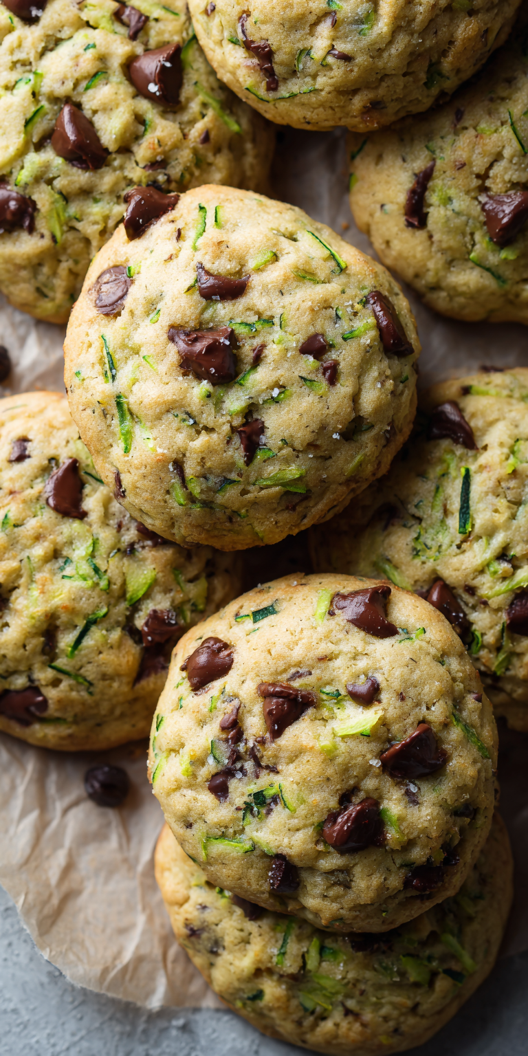 Zucchini Chocolate Chip Cookies served warm with cozy spices