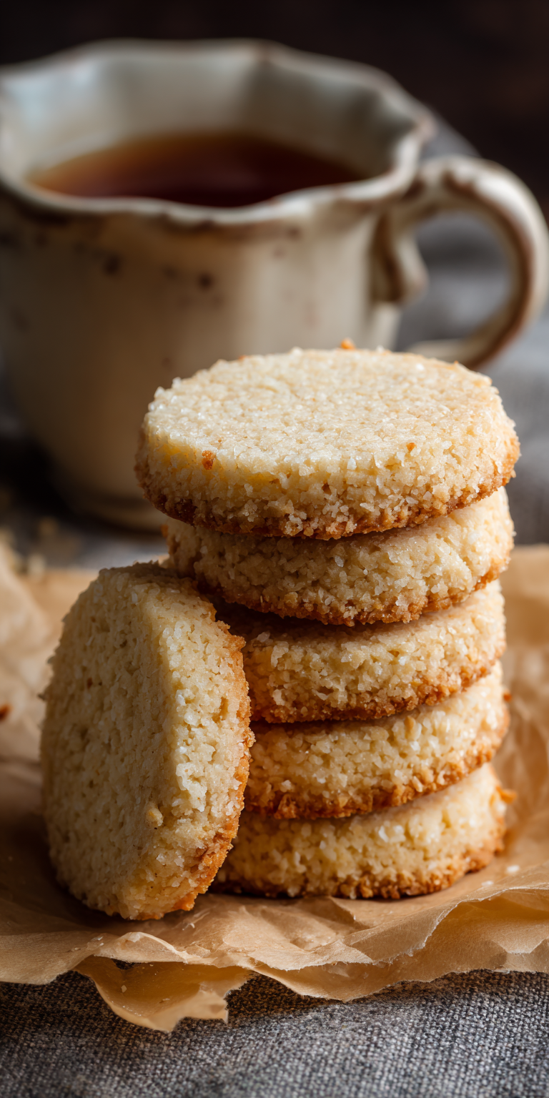 Almond Flour Shortbread Cookies served warm with cozy spices