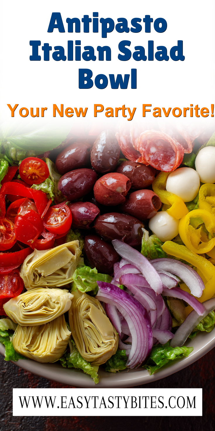 Antipasto Italian Salad Bowl served warm with cozy spices