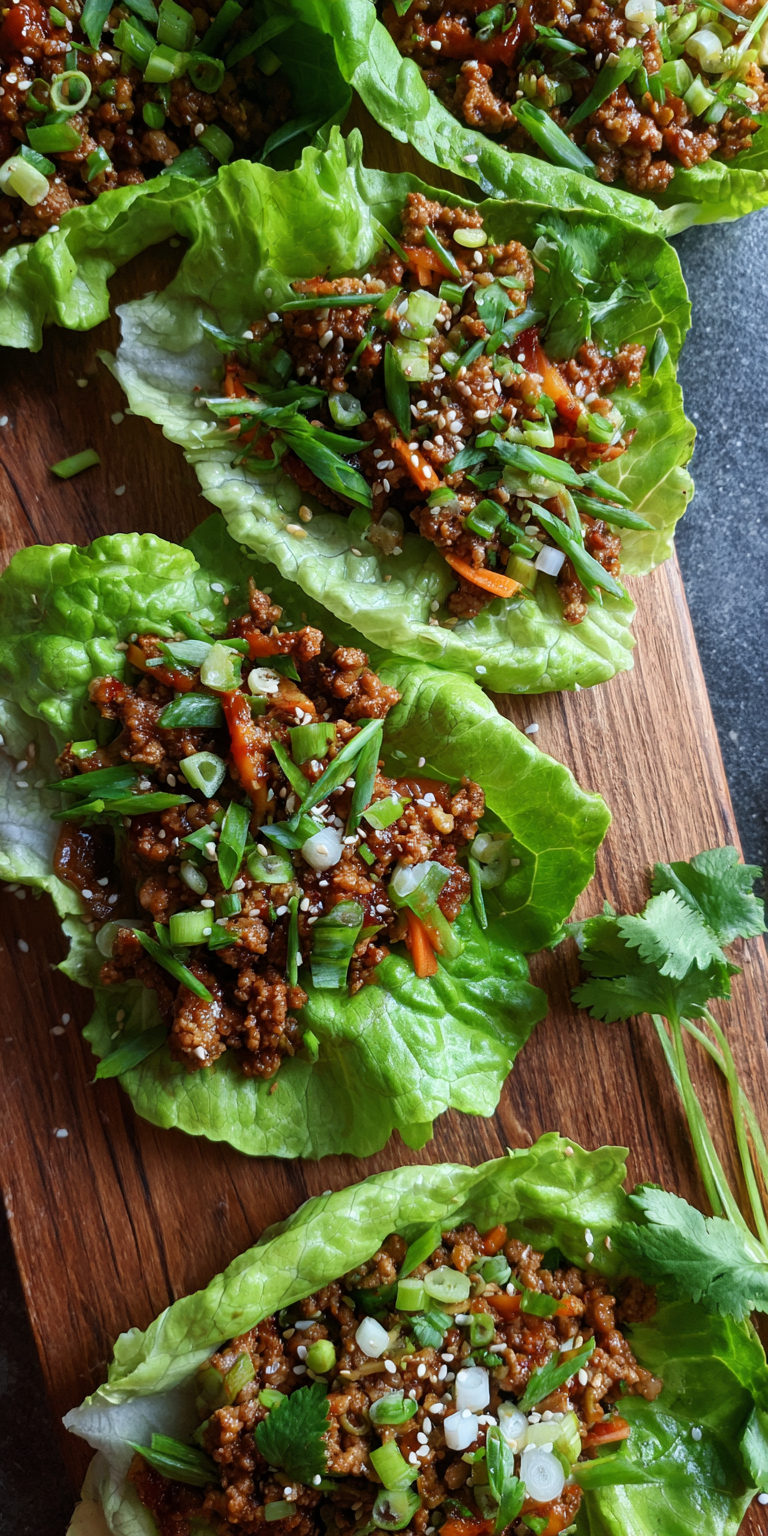 Asian Lettuce Wraps Simple Dinner Ideas served warm with cozy spices