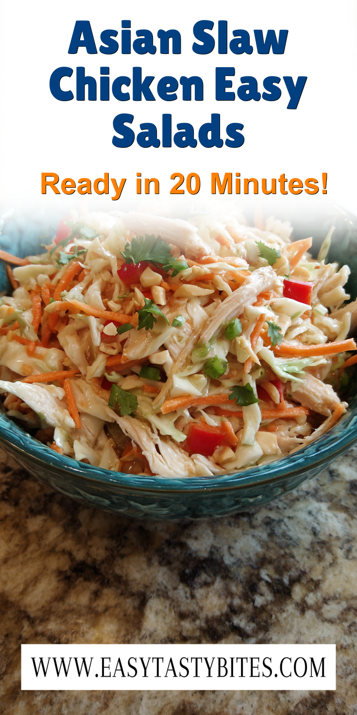 Asian Slaw Chicken Easy Salads served warm with cozy spices